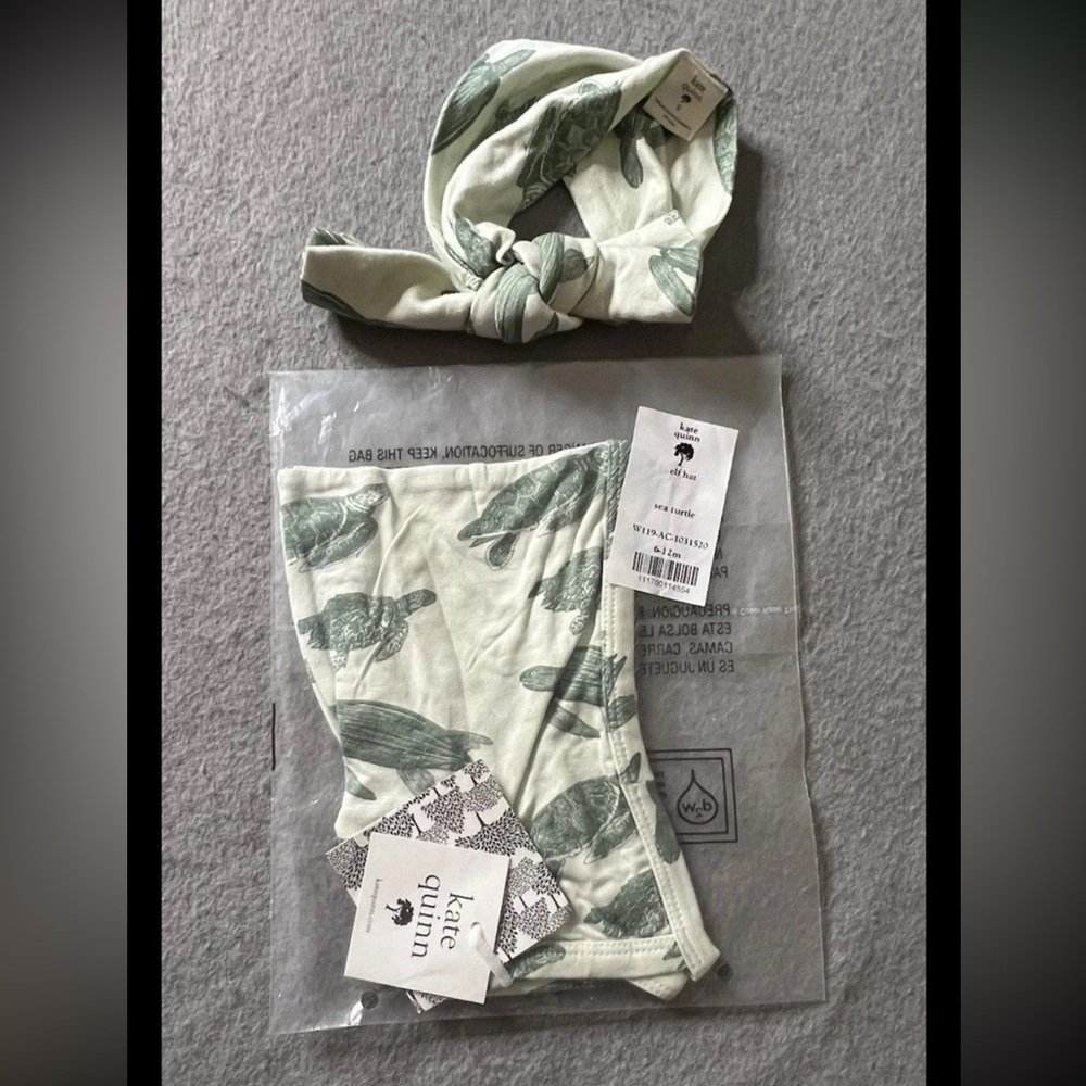 Kate Quinn 2 Piece Set Headband Bloomers 0-12 Mo Girls Green Sea Turtles 2021